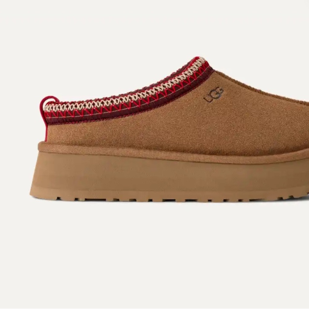 UGG Women's Tazz II Sheepskin Slippers in Chestnut size 8